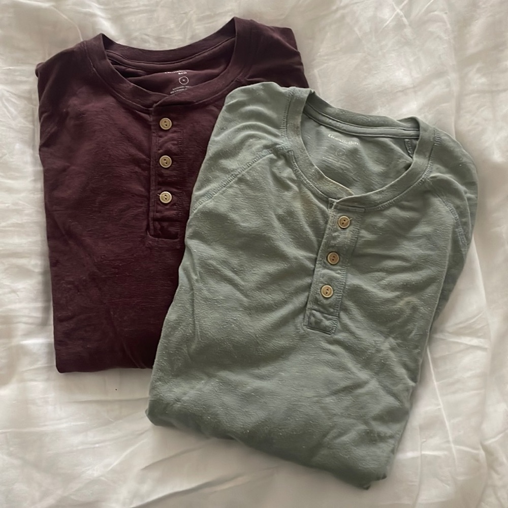 Goodfellow Long Sleeve Henleys (2)